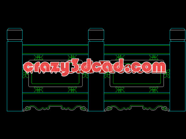 Railing design cad file